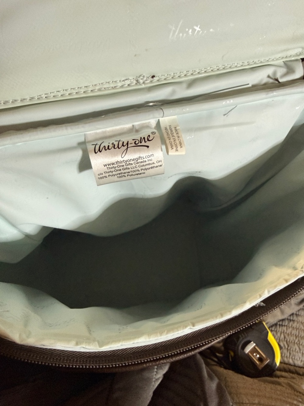 thirty-one Brown Faux Leather backpack cooler Great condition - Picture 8 of 12